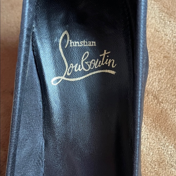 Christian Louboutin Black Leather Kitten Heels - Picture 8 of 13